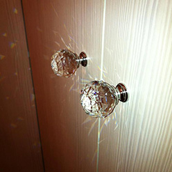 crystal effect door handles
