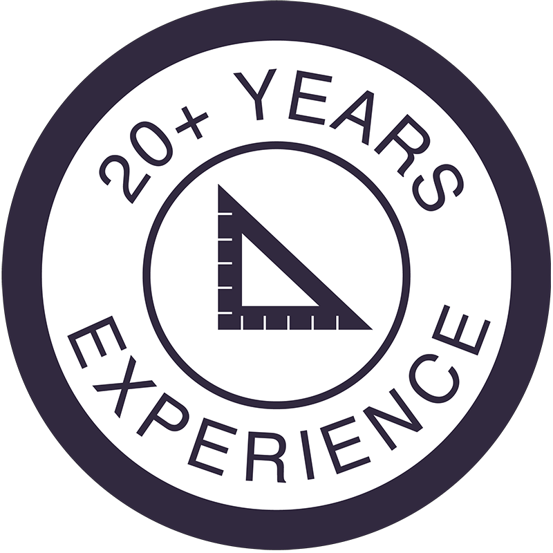 set square icon - 20 years experience