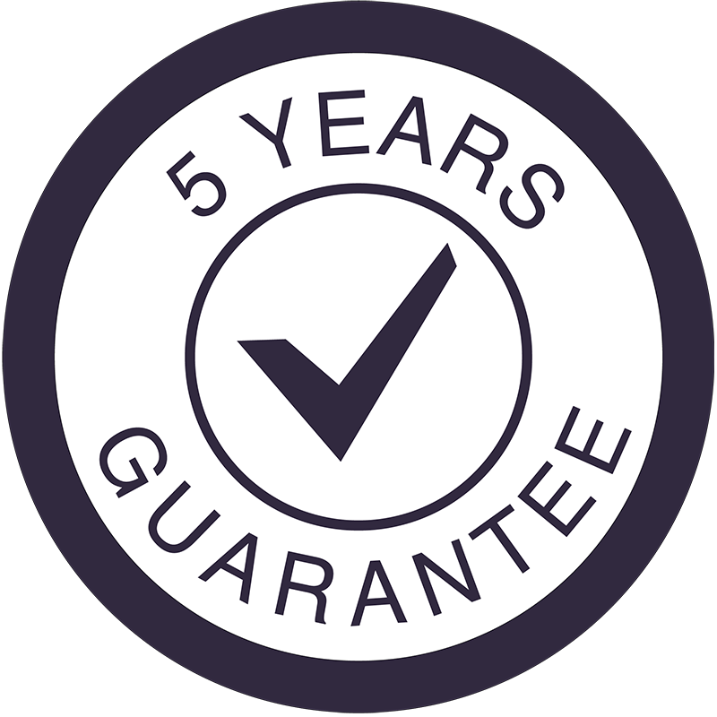 check mark icon - 5 years guarantee